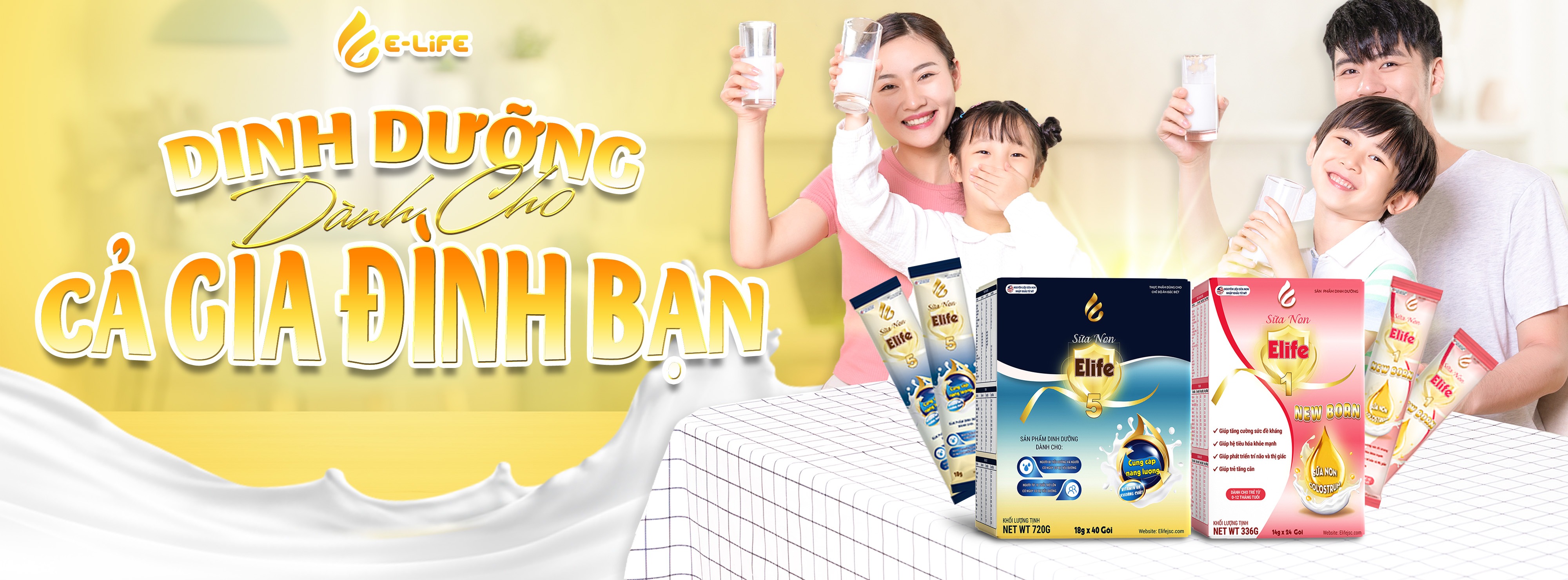 Banner sữa bột - sữa Optalife