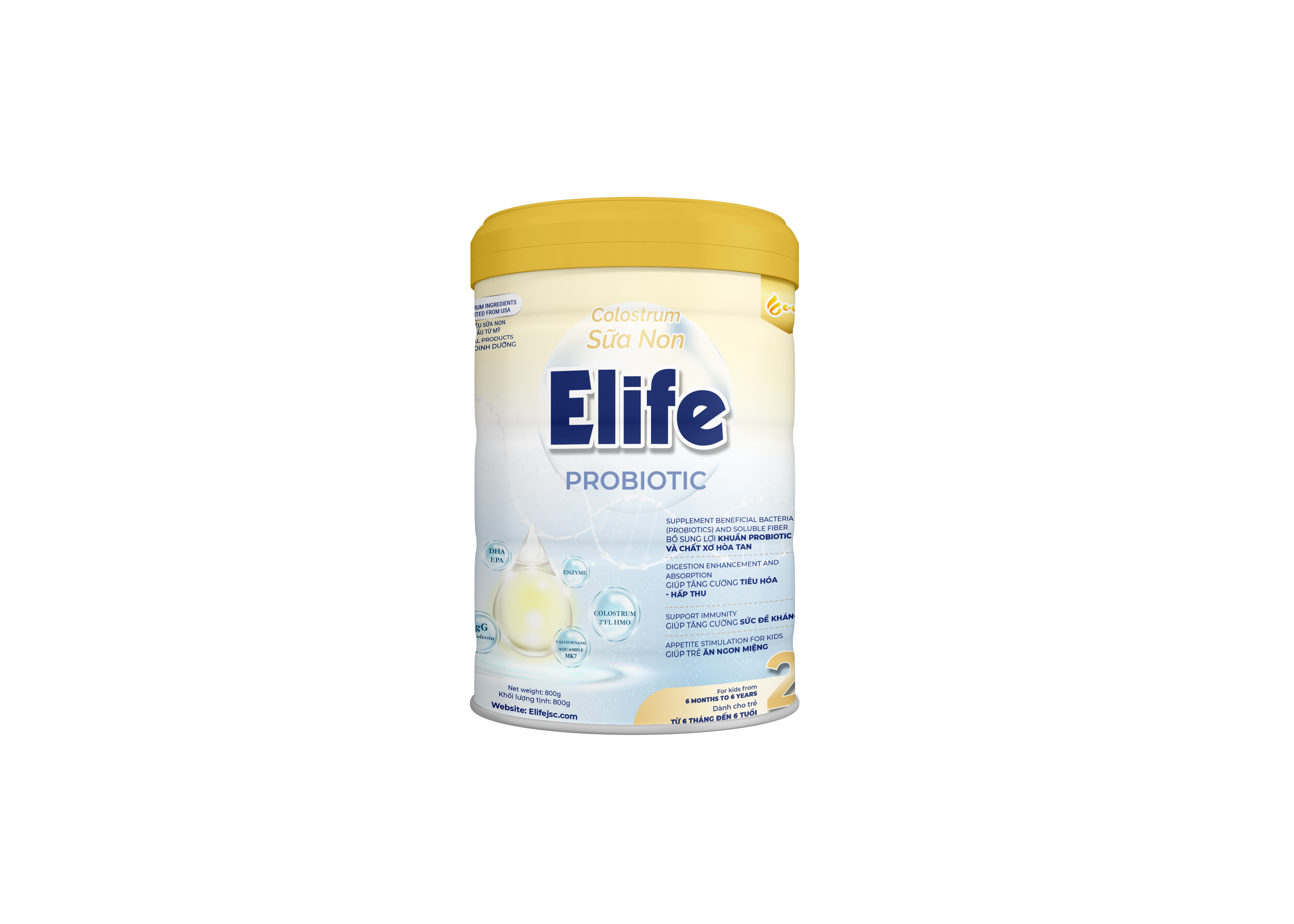 Sữa non Elife Probiotic Lon 800g